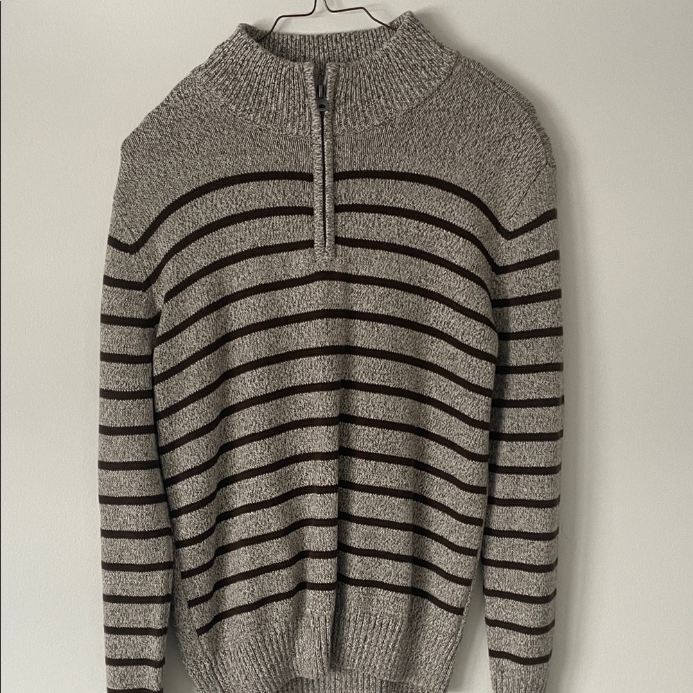 Cozy Kids' Gray Striped Sweater